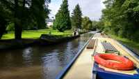 Sunken boat at bottom of Atherstone locks