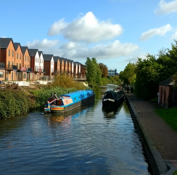 Town class narrow boat at Minworth locjs