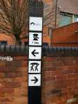 A sign