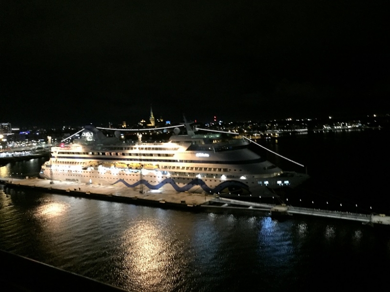 AIDAvita nighttime in Tallinn 17th Sept 22