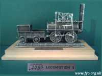 O scale static pewter Locomotion No.1