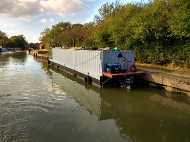 Container boat near Cosgrove