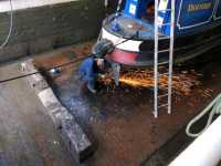 Grinding the skeg