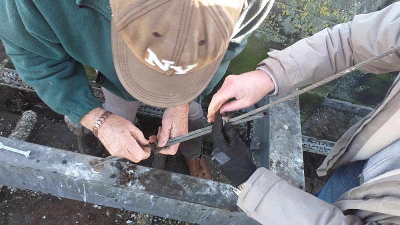 Securing the cables