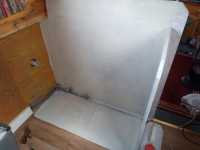 Refurbished space for sink.