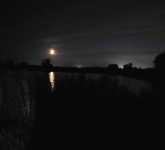 Moon over Napton reservoir