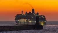 Arcadia  leaving the Tyne  22nd Jan 24
