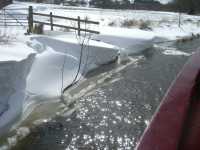 Snow drifts up the Colden