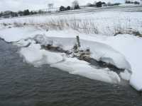 snow drift broken away